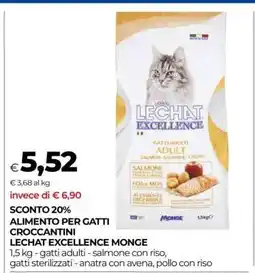 Coop ALIMENTO PER GATTI CROCCANTINI LECHAT EXCELLENCE MONGE offerta