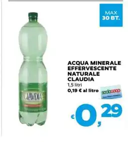 Coop ACQUA MINERALE EFFERVESCENTE NATURALE CLAUDIA offerta