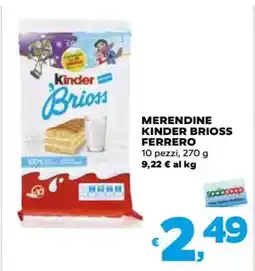 Coop MERENDINE KINDER BRIOSS FERRERO offerta