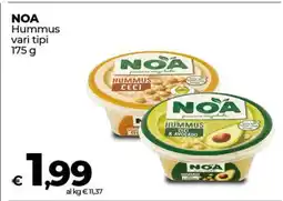Coop NOA Hummus vari tipi offerta