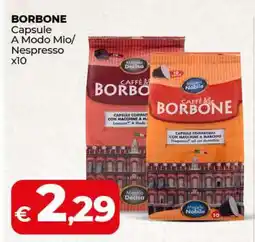 Coop BORBONE Capsule A Modo Mio/Nespresso x10 offerta