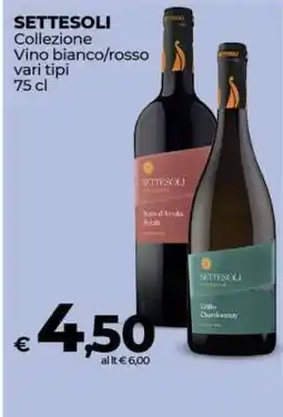 Coop SETTESOLI Collezione Vino bianco/rosso vari tipi offerta