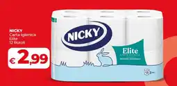 Coop NICKY Carta Igienica Elite 12 Rotoli offerta