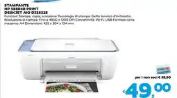 Coop STAMPANTE HP 5B884B PRINT DESKJET AIO D2832E offerta
