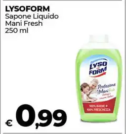 Coop LYSOFORM Sapone Liquido Mani Fresh offerta