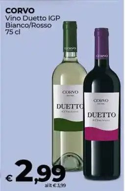 Coop CORVO Vino Duetto IGP Bianco/Rosso 75 cl offerta