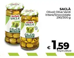 Coop Saclà Olivoli Olive Verdi Intere/Snocciolate offerta