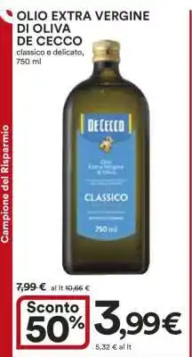 Coop Olio Extra Vergine di Oliva De Cecco offerta