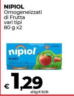 Coop NIPIOL Omogeneizzati di Frutta vari tipi offerta