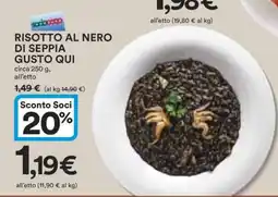 Coop RISOTTO AL NERO DI SEPPIA GUSTO QUI offerta