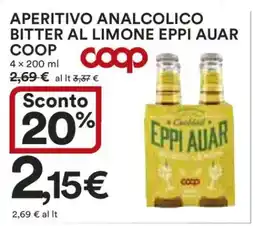 Coop APERITIVO ANALCOLICO BITTER AL LIMONE EPPI AUAR COOP offerta