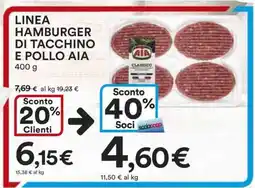 Coop Linea Hamburger di Tacchino e Pollo Aia offerta