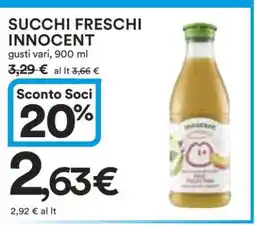 Coop SUCCHI FRESCHI INNOCENT offerta