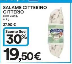 Coop Salame Citterino Citterio offerta