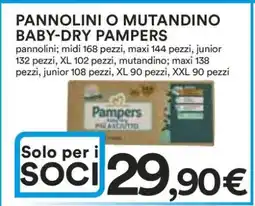 Coop Pannolini o Mutandino Baby-Dry Pampers offerta