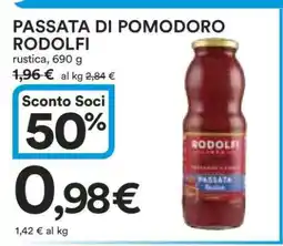 Coop Passata di Pomodoro Rodolfi offerta
