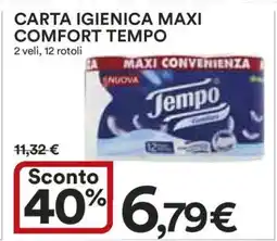 Coop CARTA IGIENICA MAXI COMFORT TEMPO offerta