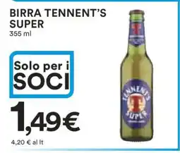Coop Birra Tennent’s Super offerta