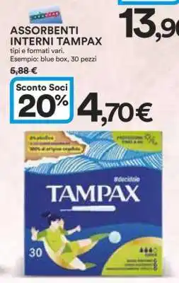Coop ASSORBENTI INTERNI TAMPAX offerta
