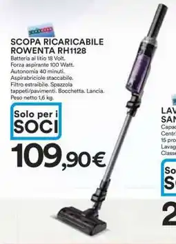 Coop SCOPA RICARICABILE ROWENTA RH1128 offerta