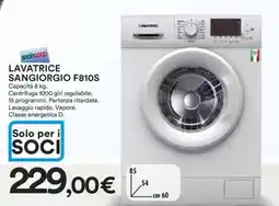 Coop LAVATRICE SANGIORGIO F810S offerta