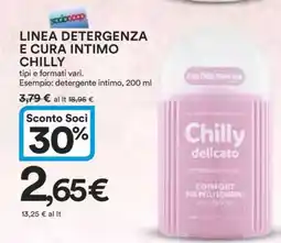Coop LINEA DETERSIONE E CURA INTIMO CHILLY offerta