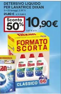 Coop Detersivo Liquido per Lavatrice Dixan offerta