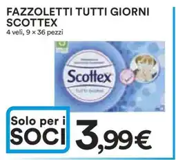 Coop Fazzoletti Tutti Giorni Scottex offerta