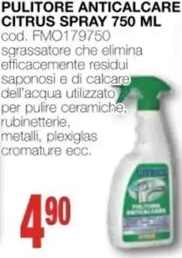 Mondo Brico Pulitore ANTICALCARE citrus spray offerta