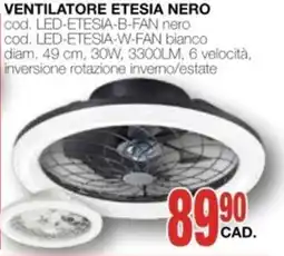 Mondo Brico Ventilatore ETESIA nero offerta