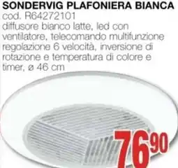 Mondo Brico SONDERVIG Plafoniera bianca offerta