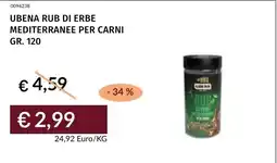 Prezzemolo e Vitale Ubena rub di erbe mediterranee per carni offerta