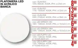 Mondo Brico Plafoniera led in ACRILICO bianca offerta