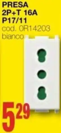 Mondo Brico VIMAR Presa 2p+t 16a p17/11 offerta