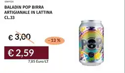 Prezzemolo e Vitale Baladin pop birra artigianale in lattina offerta
