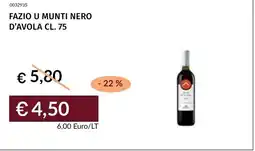 Prezzemolo e Vitale Fazio u munti nero d'avola offerta