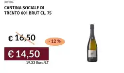 Prezzemolo e Vitale Cantina sociale di trento 601 brut offerta