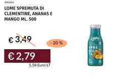 Prezzemolo e Vitale Lome spremuta di clementine, ananas e mango offerta