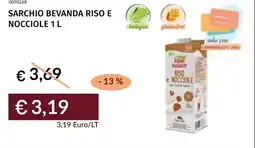 Prezzemolo e Vitale Sarchio bevanda riso e nocciole offerta