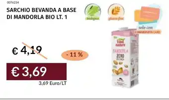 Prezzemolo e Vitale Sarchio bevanda a base di mandorla bio offerta