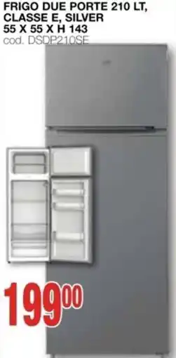 Mondo Brico FRIGO Due porte 210 lt, classe e, silver offerta