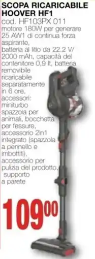 Mondo Brico Scopa ricaricabile HOOVER hf1 offerta