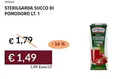 Prezzemolo e Vitale Sterilgarda succo di pomodoro offerta