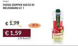 Prezzemolo e Vitale Zuegg skipper succo di melograno offerta
