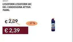 Prezzemolo e Vitale Lysoform lysoform wc gel candeggina attiva offerta