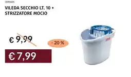 Prezzemolo e Vitale Vileda secchio lt. 10 + strizzatore mocio offerta