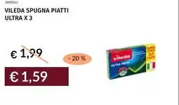 Prezzemolo e Vitale Vileda spugna piatti ultra x 3 offerta