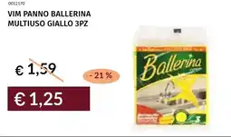 Prezzemolo e Vitale Vim panno ballerina multiuso giallo 3pz offerta