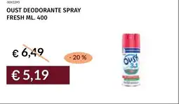Prezzemolo e Vitale Oust deodorante spray fresh offerta