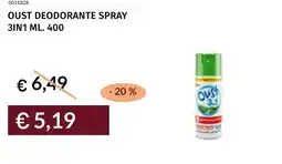 Prezzemolo e Vitale Oust deodorante spray 3in1 offerta